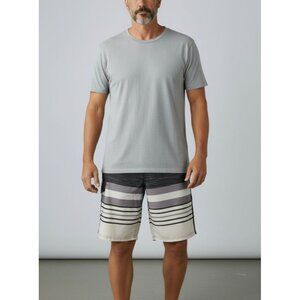 Mossimo Supply Co. Mens Striped Swim Shorts With Pocket Size 38 Recycled Polyest